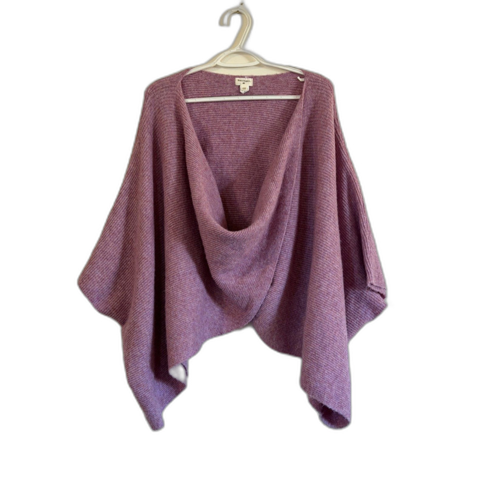 World Market Oversized Cowl Neck Crop Poncho Top Asymmetrical OSFA
